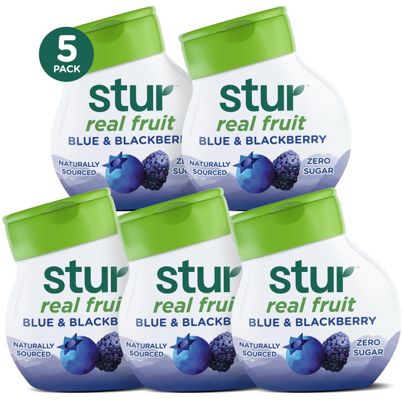 Stur Liquid Water Enhancer  Blue  Blackberry  Naturally Sweetened  High in Vitamin C  Antioxidants  Sugar Free  Zero Calories  Keto  Vegan  5 Bottles Makes 120 Drinks - Image 3
