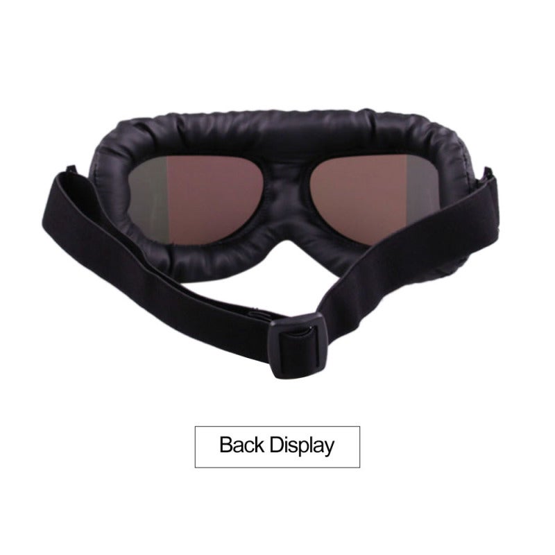 Retro Goggles: PC Material, Foldable Front Frame Impact Resistance, Secure Fit Motorcycle Goggles - Adjustable Elastic Band No Oppression, Comfortable Sponge Eye Protection for Outdoor Activities - Image 5