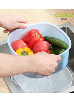 Spaceshoop Portable double drain basket bowl washing kitchen strainer noodle vegetable fruit basket washing cleaning colander tool  - Image 2