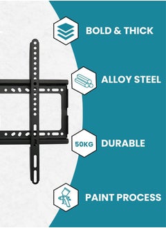 Generic Universal TV Wall Mount Bracket Low Profile Adjustable & Heavy Duty for LCD LED Flat Panel TVs Space-Saving Fixed Design VESA Compatible 26-63Inch Led Lcd Flat Screen  - Image 2