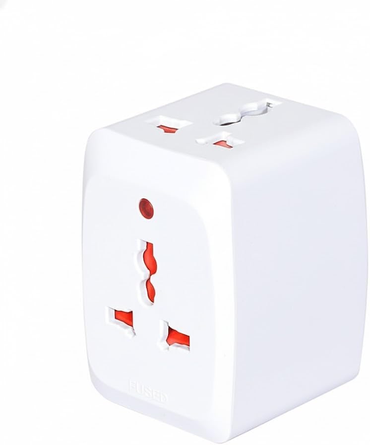 U.E Universal Travel Adapter Plug 13A 3WAY Multi Plug Socket Converter with Indicator Light and Fused Protection - Image 2