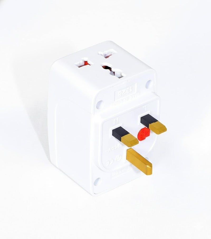U.E Universal Travel Adapter Plug 13A 3WAY Multi Plug Socket Converter with Indicator Light and Fused Protection - Image 3