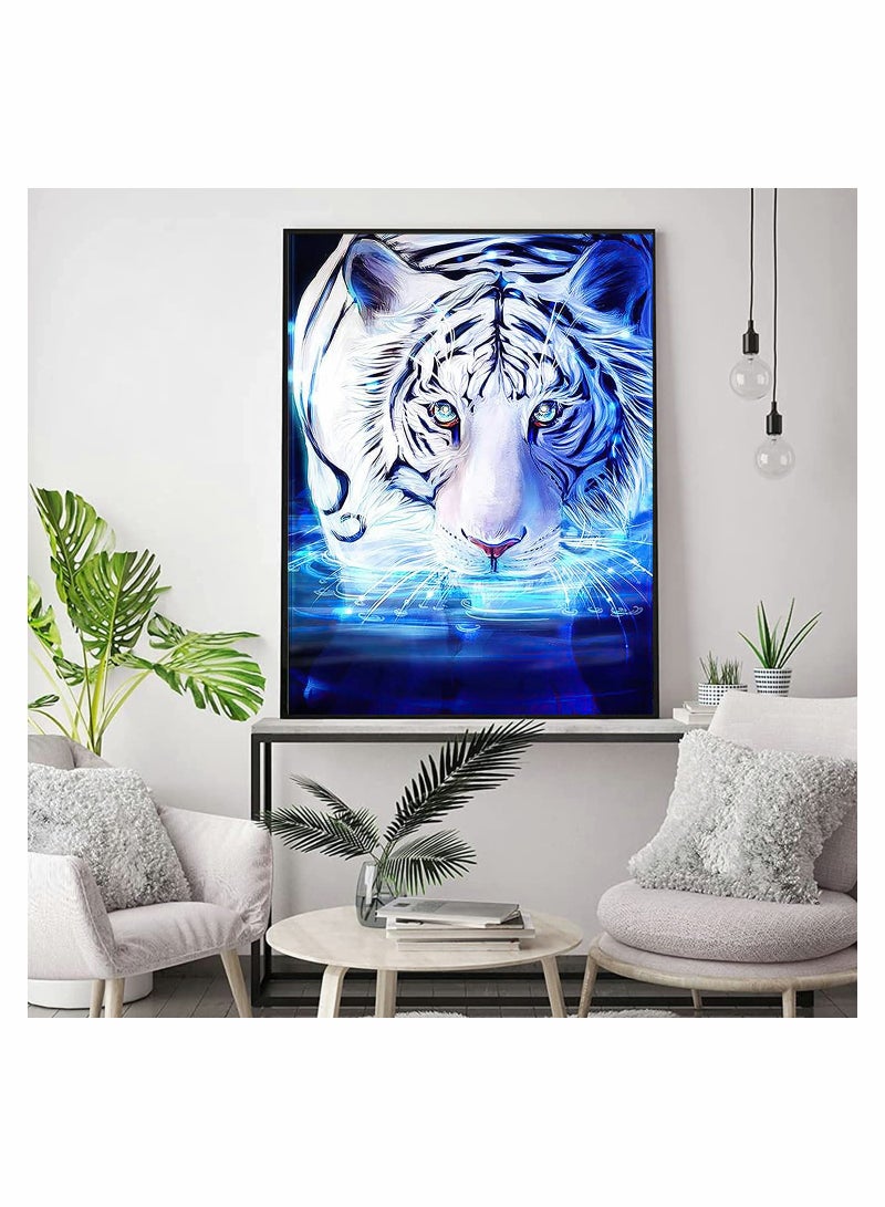 إكسفور Diamond Painting Kits for Adults 5D DIY Tiger Diamond Art Paint with Round Diamonds Full Drill Gem Art Kit for Home Wall Decor - Image 2