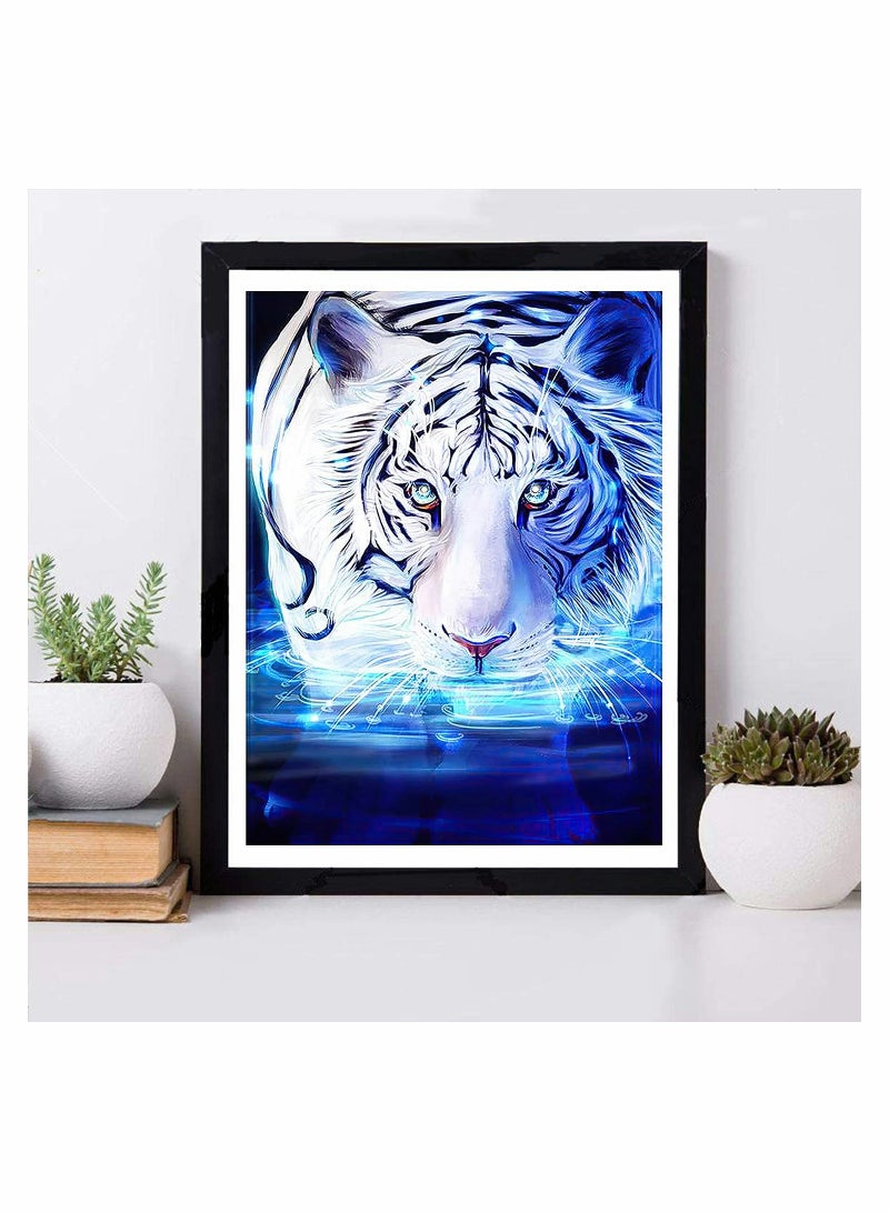 إكسفور Diamond Painting Kits for Adults 5D DIY Tiger Diamond Art Paint with Round Diamonds Full Drill Gem Art Kit for Home Wall Decor - Image 5