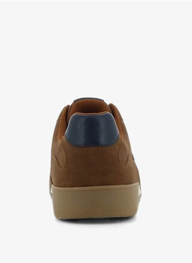 اس جي Men's Panelled Sneakers with Lace-Up Closure