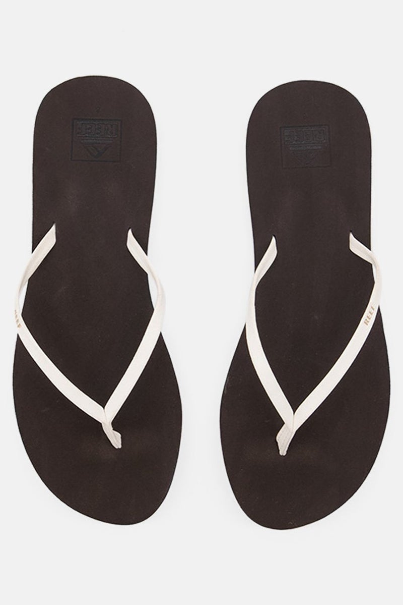 Reef Women Slip On Thong Slippers, White and Brown - Image 4