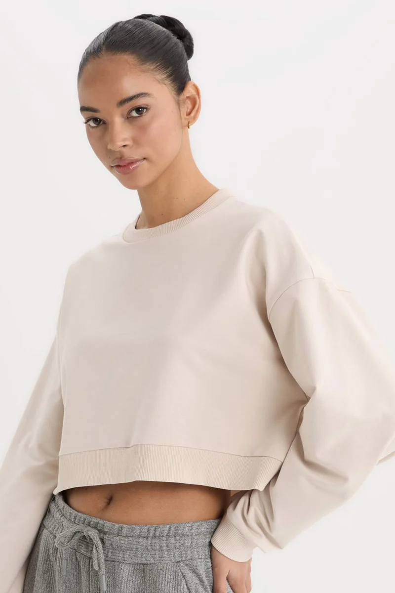 ديفاكتو DeFactoFit Crew Neck Basic Sports Sweatshirt