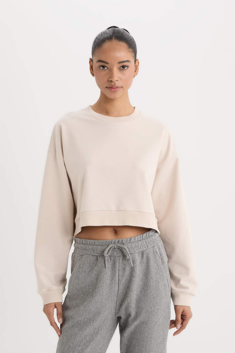 DeFactoFit Crew Neck Basic Sports Sweatshirt - Image 3