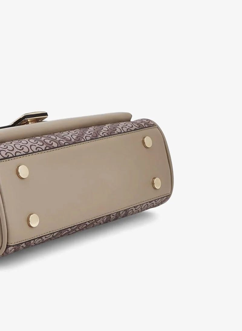 Celeste BEIGE Printed Crossbody Bag With Button Closure for Women | Best Price UAE
