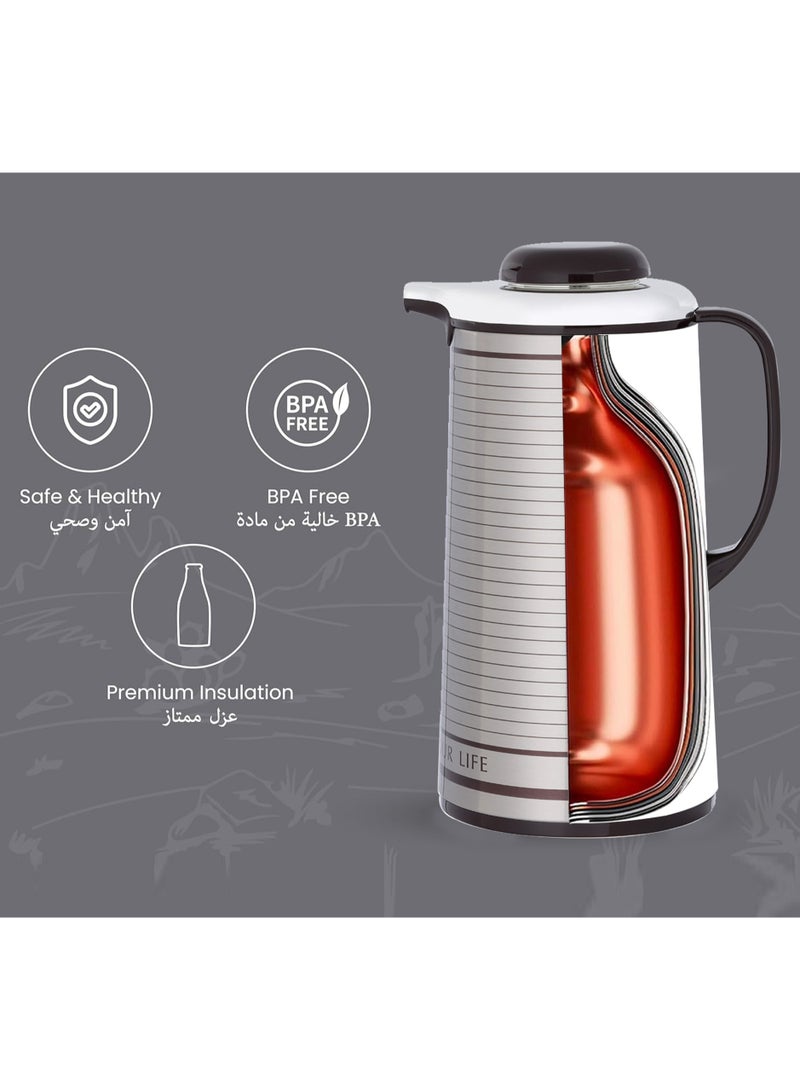 BLACKSTONE Vacuum Flask Stainless Steel Insulated Thermal Vacuum Jug 1.9Ltr - Image 4