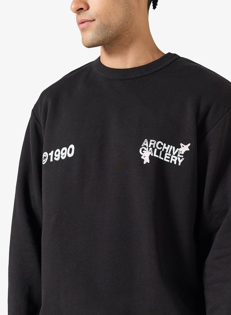 جاك اند جونز سويت شيرت بياقة دائرية بقصة عادية وطبعة - Image 3