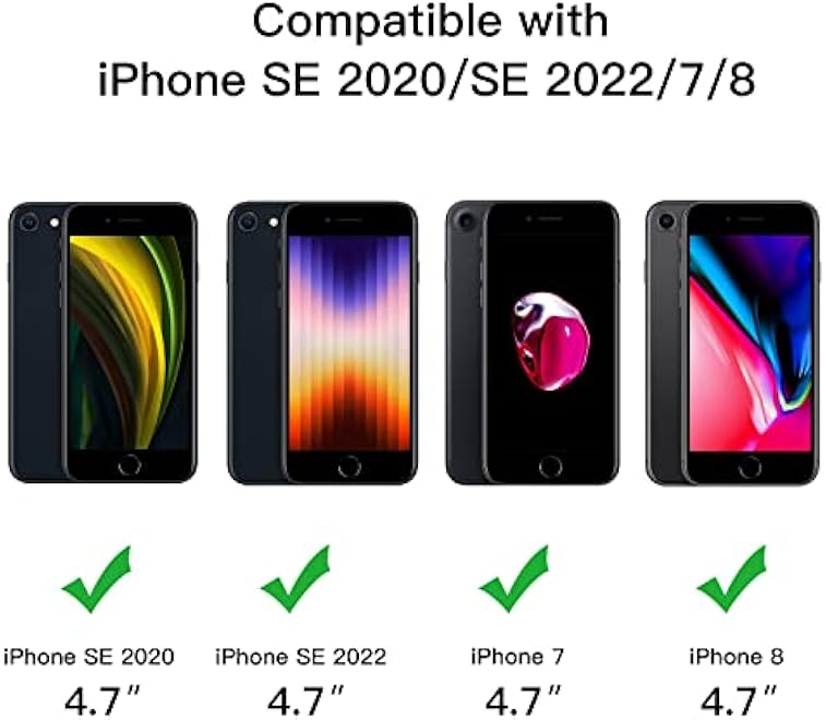 JETech Matte Case for iPhone SE 32 20222020 iPhone 87 47Inch Shockproof Military Grade Drop Protection Frosted Translucent Back Phone Cover AntiFingerprint Black - Image 2