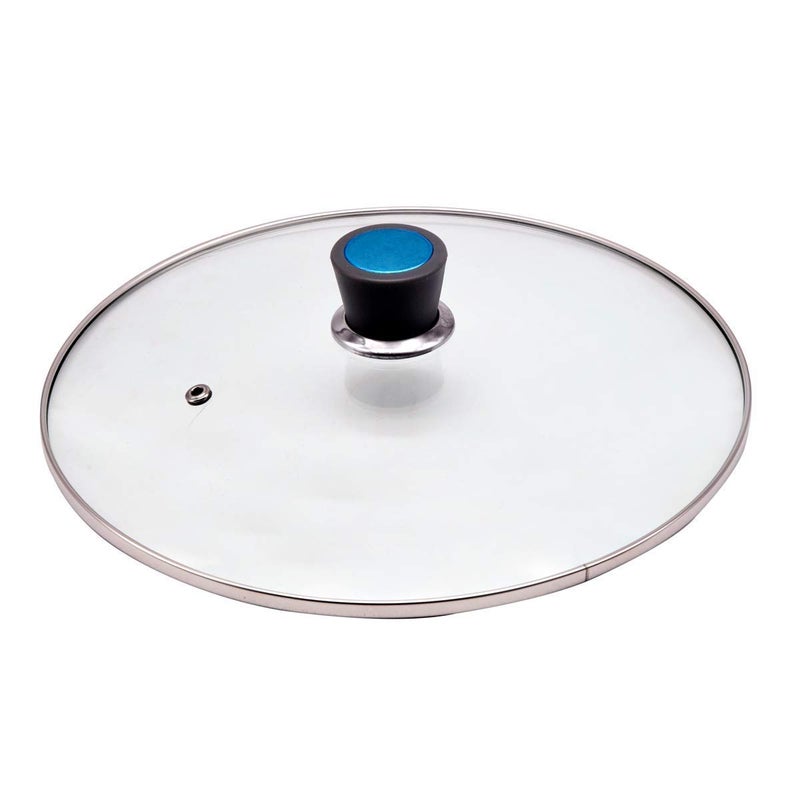 Ketumal Aluminum Non Stick Fry Pan with Lid 22cm Induction Gas Stove Compatible Frying Pan NonStick Cookware Pasta Pot Soup Pot Saute pan Kadai with Glass Lid - Image 3
