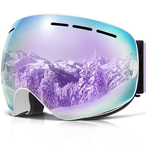 COPOZZ Ski Goggles, OTG Snowboard Goggles Anti Fog UV Protection Lens, Polarized for Options - Image 1