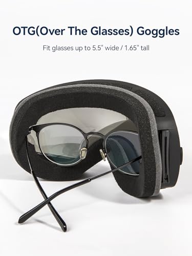COPOZZ Ski Goggles, OTG Snowboard Goggles Anti Fog UV Protection Lens, Polarized for Options - Image 5