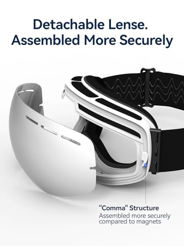 COPOZZ Ski Goggles, OTG Snowboard Goggles Anti Fog UV Protection Lens, Polarized for Options - Image 3