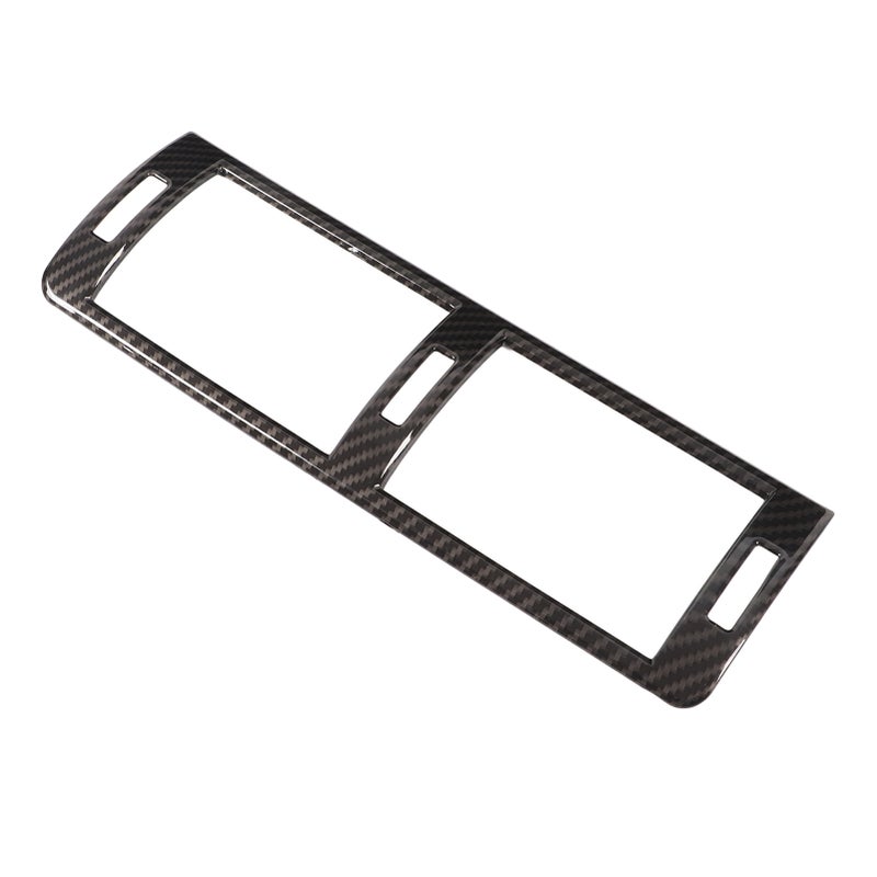 Central Console Air Vent AC Outlet Frame Cover Trim Carbon Fiber Style Replacement for 3 Series E46 1998‑2004 - Image 2