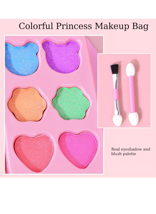 Kids Makeup Kit Toy Non Toxic and Safe Pretend Play Cosmetics Set for Toddlers and Little Girls Washable Child Friendly Makeup Toys with Lip Gloss Eyeshadow and Blush Ideal for Dress Up Birthday Parties and Creative Play - Image 4