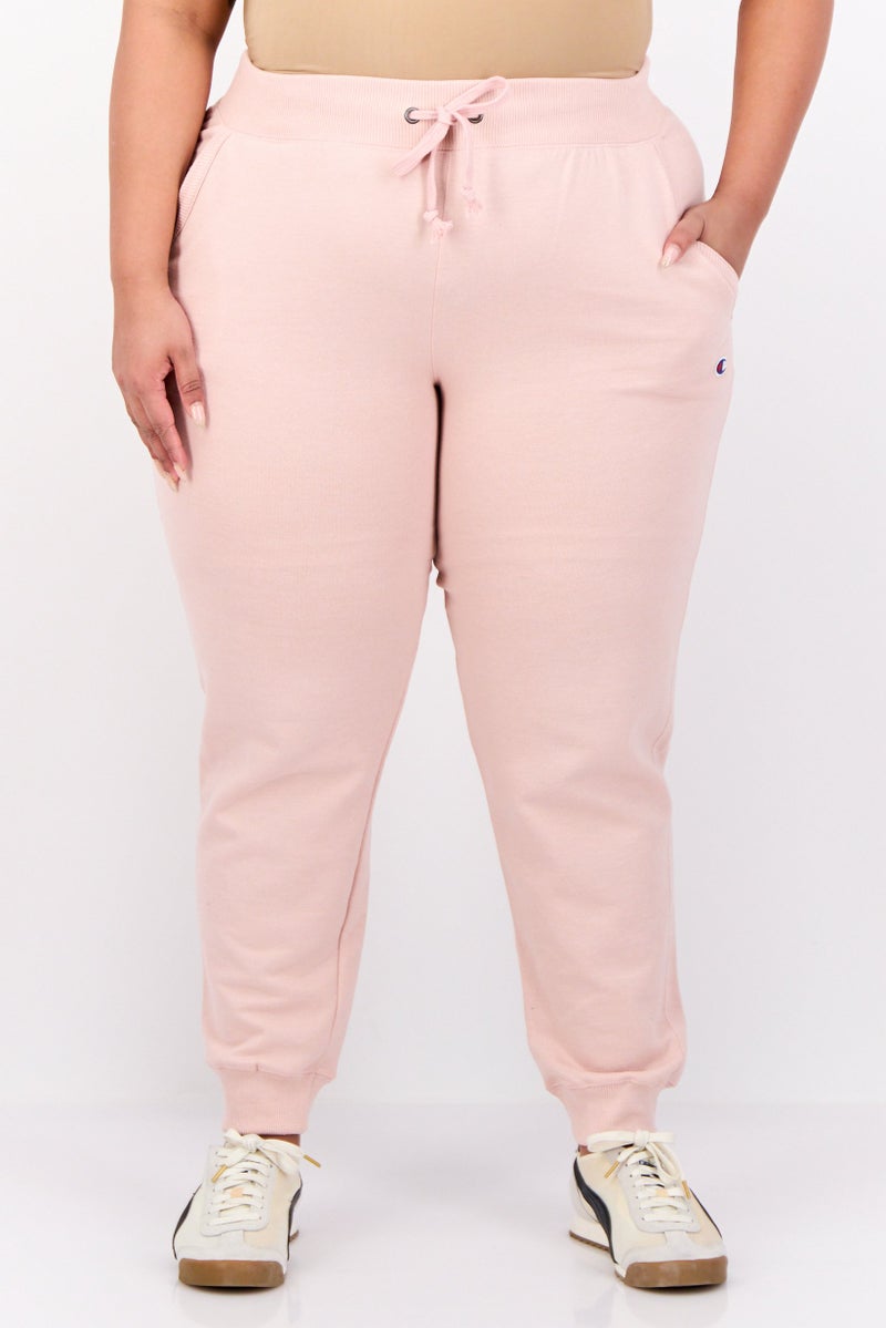 Champion Women Plus Size  Drawstring Outdoor Sweatpants, Peach - Image 1