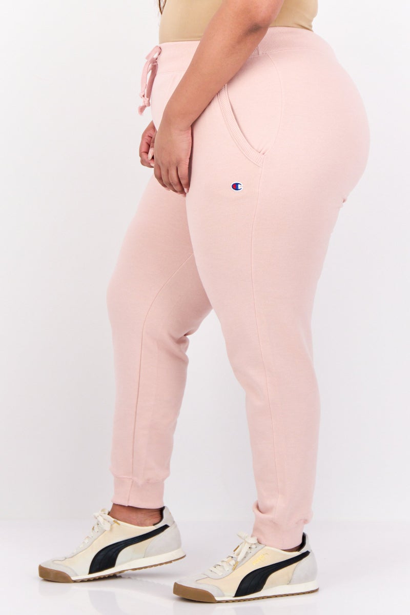 Champion Women Plus Size  Drawstring Outdoor Sweatpants, Peach - Image 3