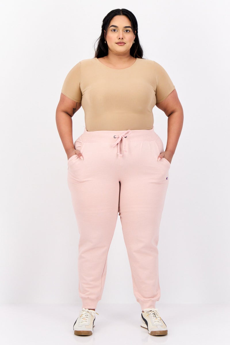 Champion Women Plus Size  Drawstring Outdoor Sweatpants, Peach - Image 2