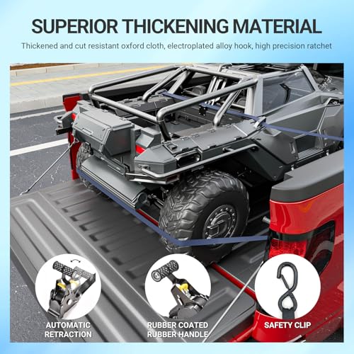 SZYANG 2PCS Retractable Ratchet Straps Compatible with 2009-2014 Ford F150 Retractable Tie Down Straps Replacement for 2009-2014 Ford F-150 Accessories - Image 5
