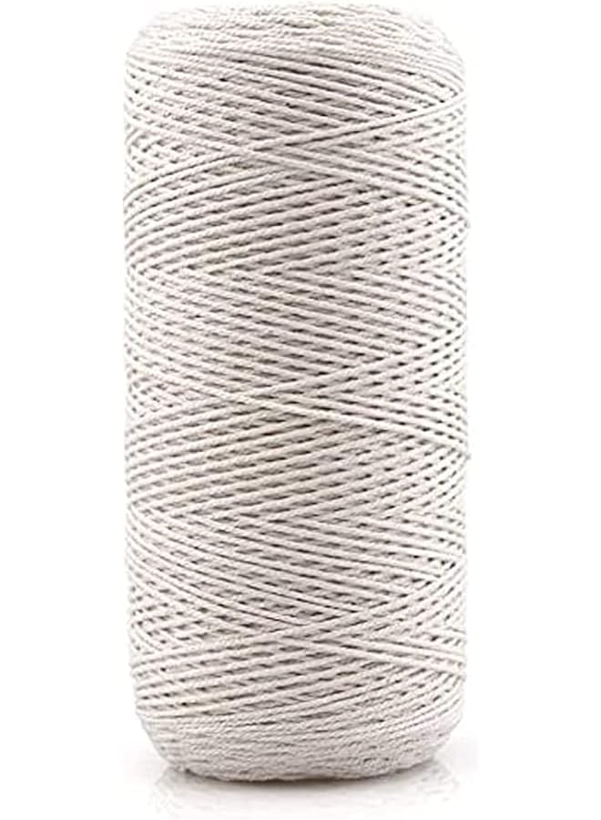 The Bros 100 Yards White DIY Craft Decoration Kitchen Natural Cotton Rope Cooking Twine Food Packaging String for Trussing and Tying Poultry Meat Making Sausage and Gardening Applications (2mm x100)  - Image 1