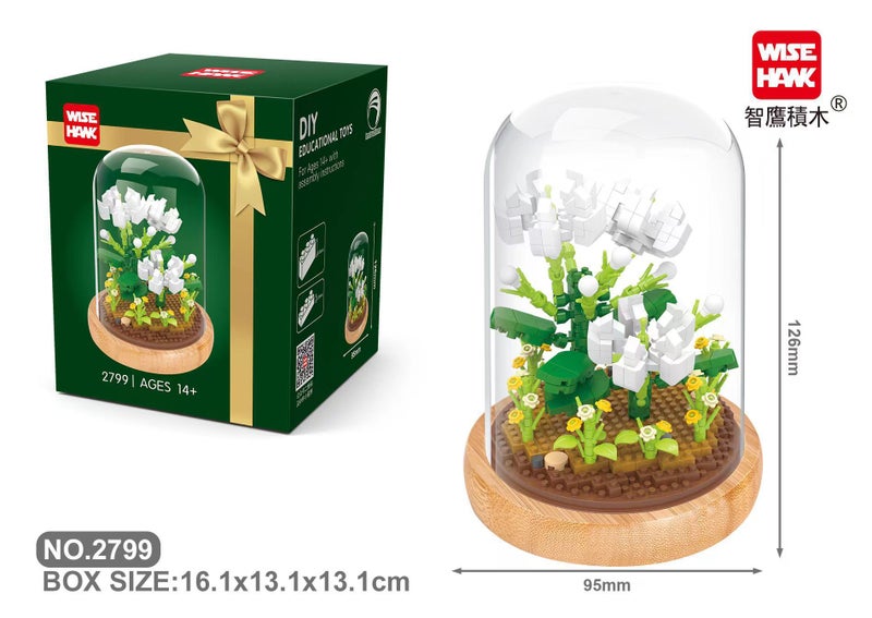 Selling Sunflower, Rose, Carnation Artificial Flowers, Micro-Particle Building Block Flowers, Christmas Gifts For High-Level Building - Image 1