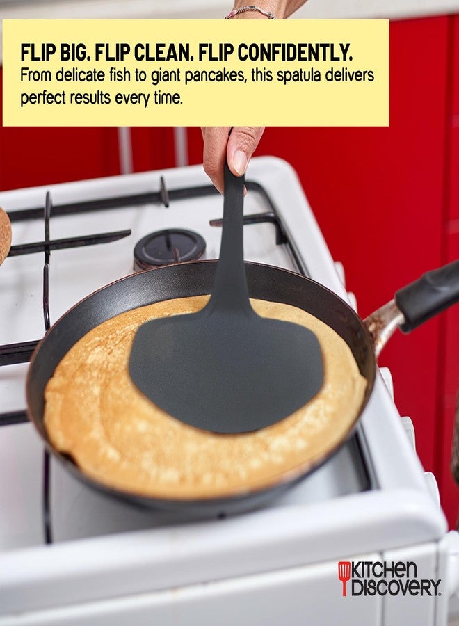 Kitchen Discovery Flexible Extra Wide Spatula - Kitchen Discovery - 7 Inch Wide Egg Flipper Pancake Turner for Fried Eggs, Pancakes, Omelets, and Fish - Cooking Nylon Spatula for Nonstick Cookware - Image 3
