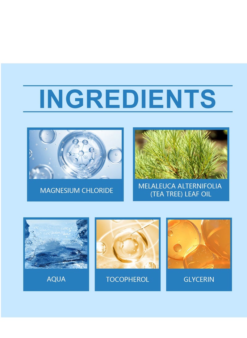 بيور رذاذ زيت المغنيسيوم النقي ، رذاذ المغنيسيوم للنوم والقلق - 100٪ نقي وطبيعي ، خالي من الغلوتين ، رذاذ مغنيسيوم غير معدل وراثيا للقدمين ، رذاذ جسم ماجيكال موضعي من المغنيسيوم - 2.02 أونصة سائلة - Image 5