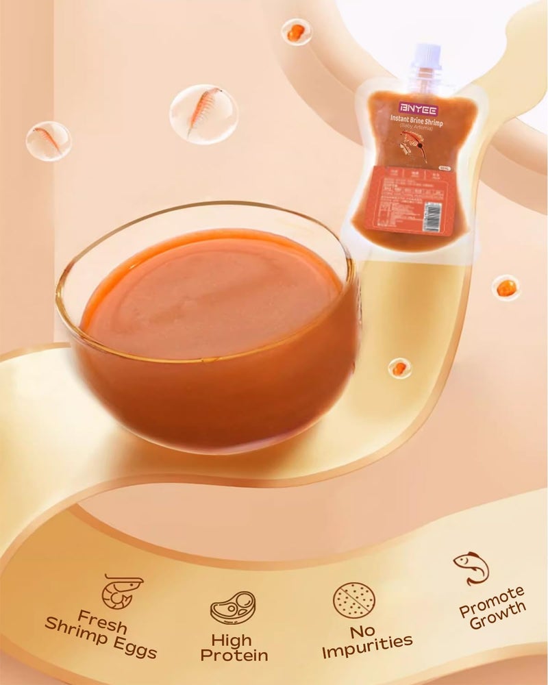 BNYEE Instant Baby Brine Shrimp - Non-Living Fry/Larvae Fish Food, Also Suitable for Small Fish, Corals, Jellyfish, Seahorses, and Invertebrates - Image 3
