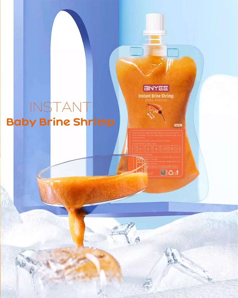 BNYEE Instant Baby Brine Shrimp - Non-Living Fry/Larvae Fish Food, Also Suitable for Small Fish, Corals, Jellyfish, Seahorses, and Invertebrates - Image 2