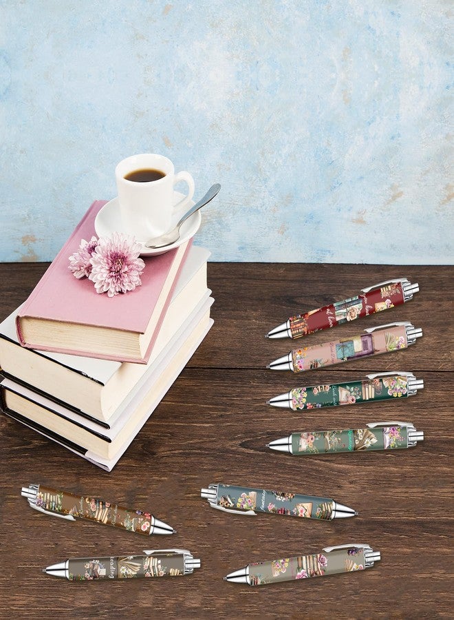 Idealmuzik Book Lover Pens Set - Cute Reading-Themed Gel Pens for Women, Teens, and Kids - Cozy Library Aesthetic Stationery for Journalers, Students, and Writers, 8 Pack - Image 4