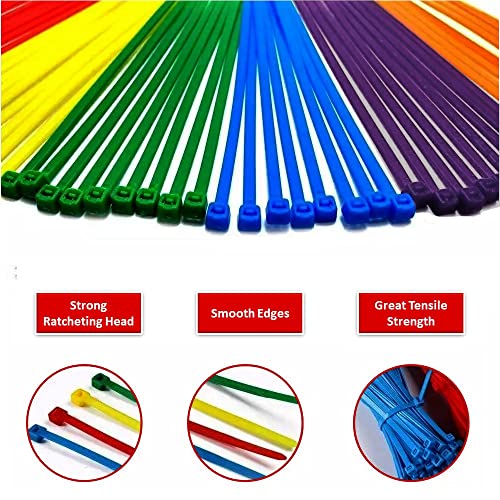Kable Kontrol Gray Zip Ties 8 Inch 100 Pcs, 50 Lbs Tensile Strength, Self-Locking Nylon Colored Cable Ties Wire Wraps for Indoor or Outdoor Use - Image 3