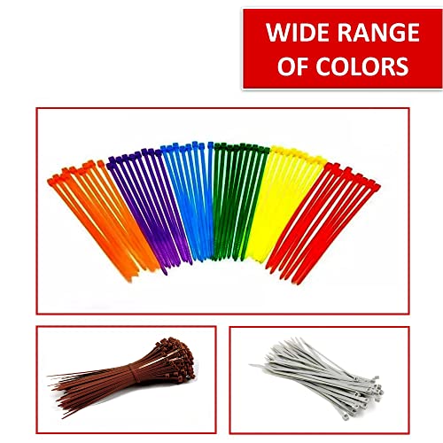 Kable Kontrol Gray Zip Ties 8 Inch 100 Pcs, 50 Lbs Tensile Strength, Self-Locking Nylon Colored Cable Ties Wire Wraps for Indoor or Outdoor Use - Image 5