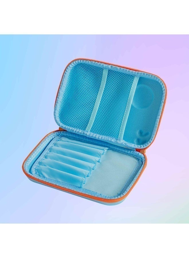 Kika Big EVA Good Vibes Faqat Pencil Case with Zipper | Hard Shell | Multi-Compartment School Stationery Organizer. - Image 2