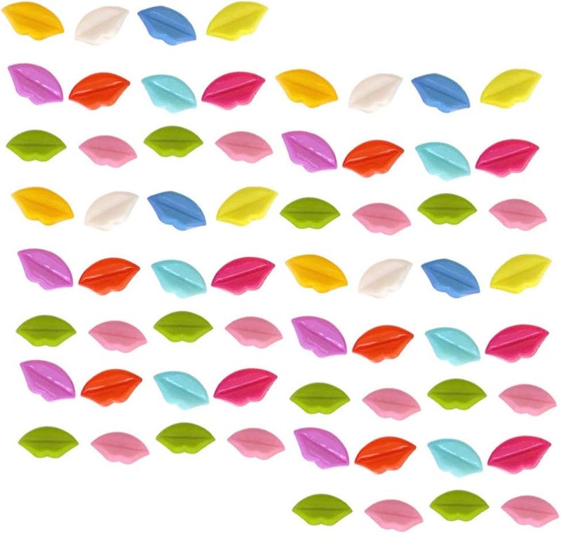 klarako 120pcs Colored Buttons Nylon 1 Holes Lips Buttons Sewing Buttons Clothes Decoration Christmas Dress Accessories for DIY Crafts Scrapbooking (Random Color) - Image 3