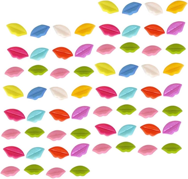 klarako 120pcs Colored Buttons Nylon 1 Holes Lips Buttons Sewing Buttons Clothes Decoration Christmas Dress Accessories for DIY Crafts Scrapbooking (Random Color) - Image 5