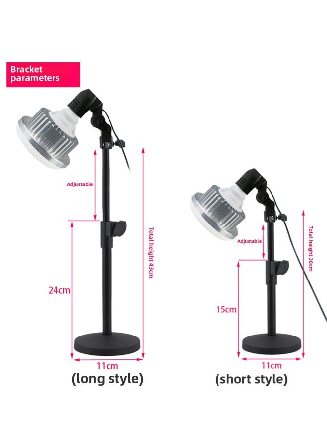 General - Aolis LED Professional Fill Light Remote Control God Girl Light Round Hair Light Soft Light Box Live Photography Light-Light Source Color:150W Three-color Dimming +0.5 M Bracket + E27 Lamp Head Line - Image 1