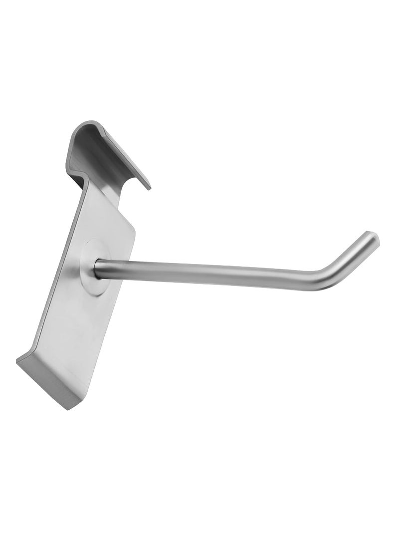 Nixnine Nixnine Stainless Steel Gridwall Display Hook Hanger for Grid Shelf HookWall Mount with Hardware Fittings Grid Panel Hooks Showroom Mobile Shop 10 Inch Pack of 2  - Image 2
