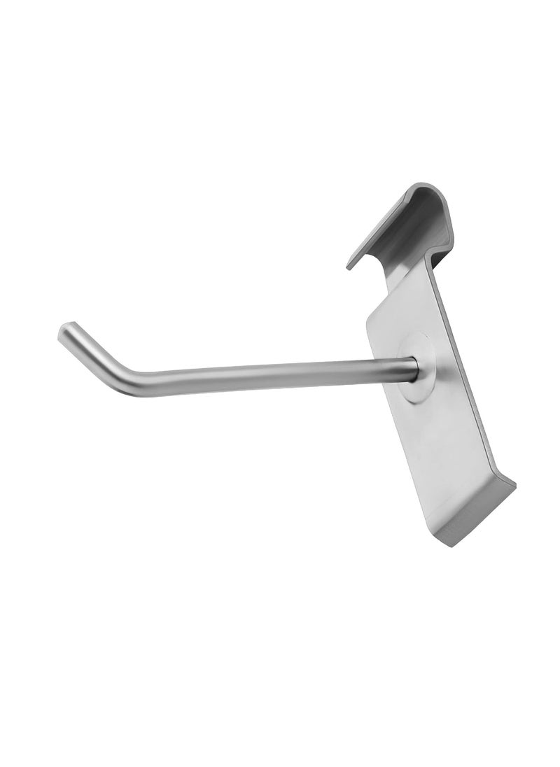 Nixnine Nixnine Stainless Steel Gridwall Display Hook Hanger for Grid Shelf HookWall Mount with Hardware Fittings Grid Panel Hooks Showroom Mobile Shop 10 Inch Pack of 2  - Image 3