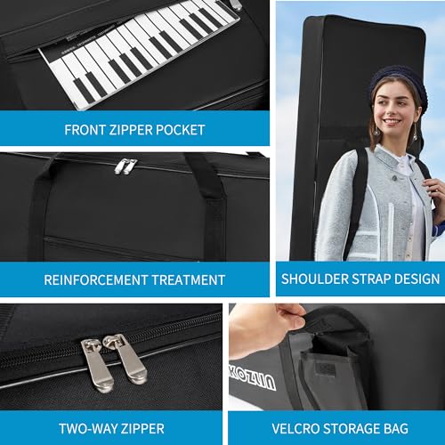 AKOZLIN 76 Portable Keyboard Case Bag,Update Version Electric Piano Keyboard Gig Bag 46.8"x6"x18.1" - Image 2