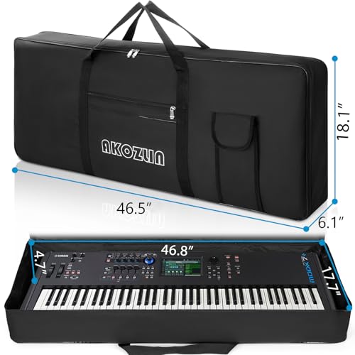AKOZLIN 76 Portable Keyboard Case Bag,Update Version Electric Piano Keyboard Gig Bag 46.8"x6"x18.1" - Image 4