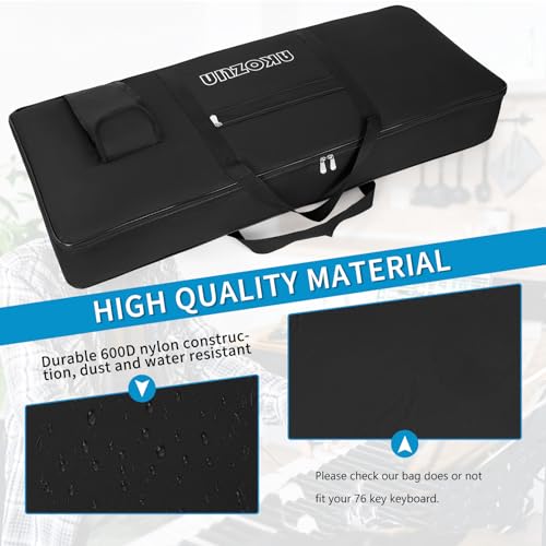 AKOZLIN 76 Portable Keyboard Case Bag,Update Version Electric Piano Keyboard Gig Bag 46.8"x6"x18.1" - Image 5