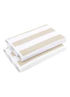 SIGNOOLA Signoola 2 Kids Bath towels 50 x 100 cm Beige Stripes, 100% cotton.  - Image 2