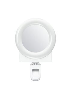 General Mobile Phone Photo Fill Light Beauty Light Cat Ear Folding Portable Clip Ring Desktop Live Portable Selfie Light-Specifications:Fill Light (with Mirror, Without Ears, White)  - Image 1