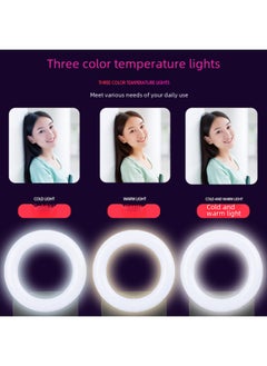 General Mobile Phone Photo Fill Light Beauty Light Cat Ear Folding Portable Clip Ring Desktop Live Portable Selfie Light-Specifications:Fill Light (with Mirror, Without Ears, White)  - Image 3