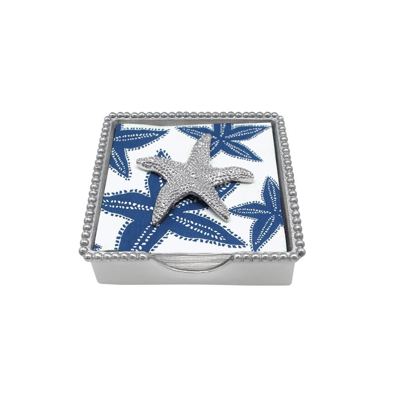 Mariposa Starfish Beaded Napkin Box - Image 2