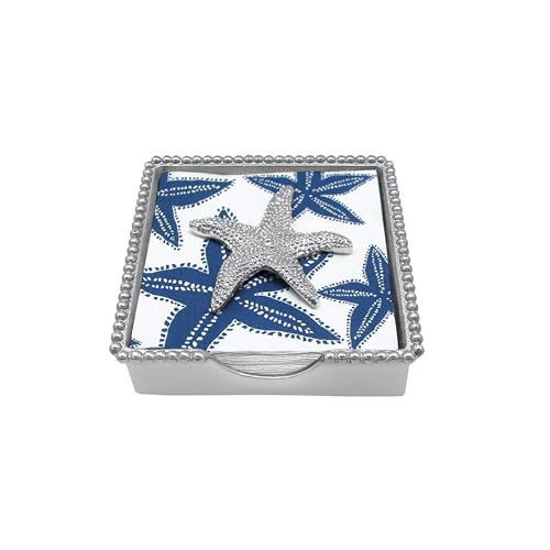 Mariposa Starfish Beaded Napkin Box - Image 1