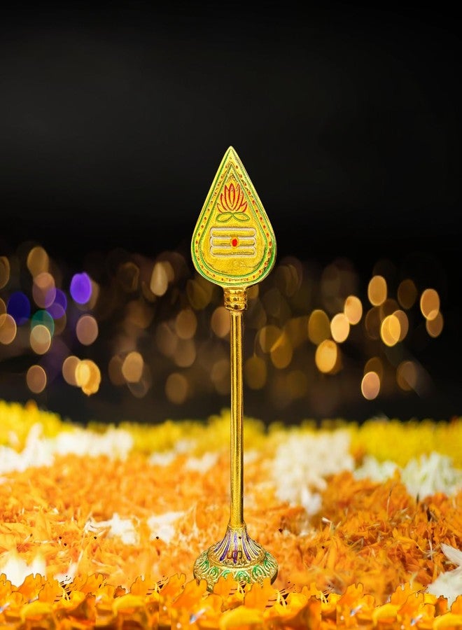 Salvus APP SOLUTIONS Metal Gold Traditional Lord Murugan Vel for Pooja/Pooja Stick/Pooja Item for Home and Gift. (Height-8 inch) - Image 5